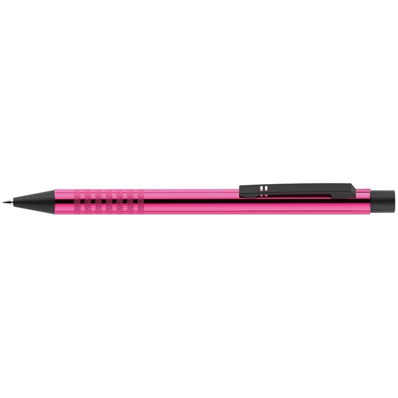 ALBUFO kovové guľôčkové pero, modrá náplň, ružová